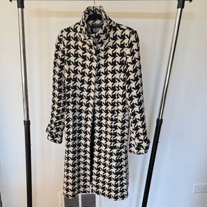 Marvin Richards Black and White Houndstooth Coat